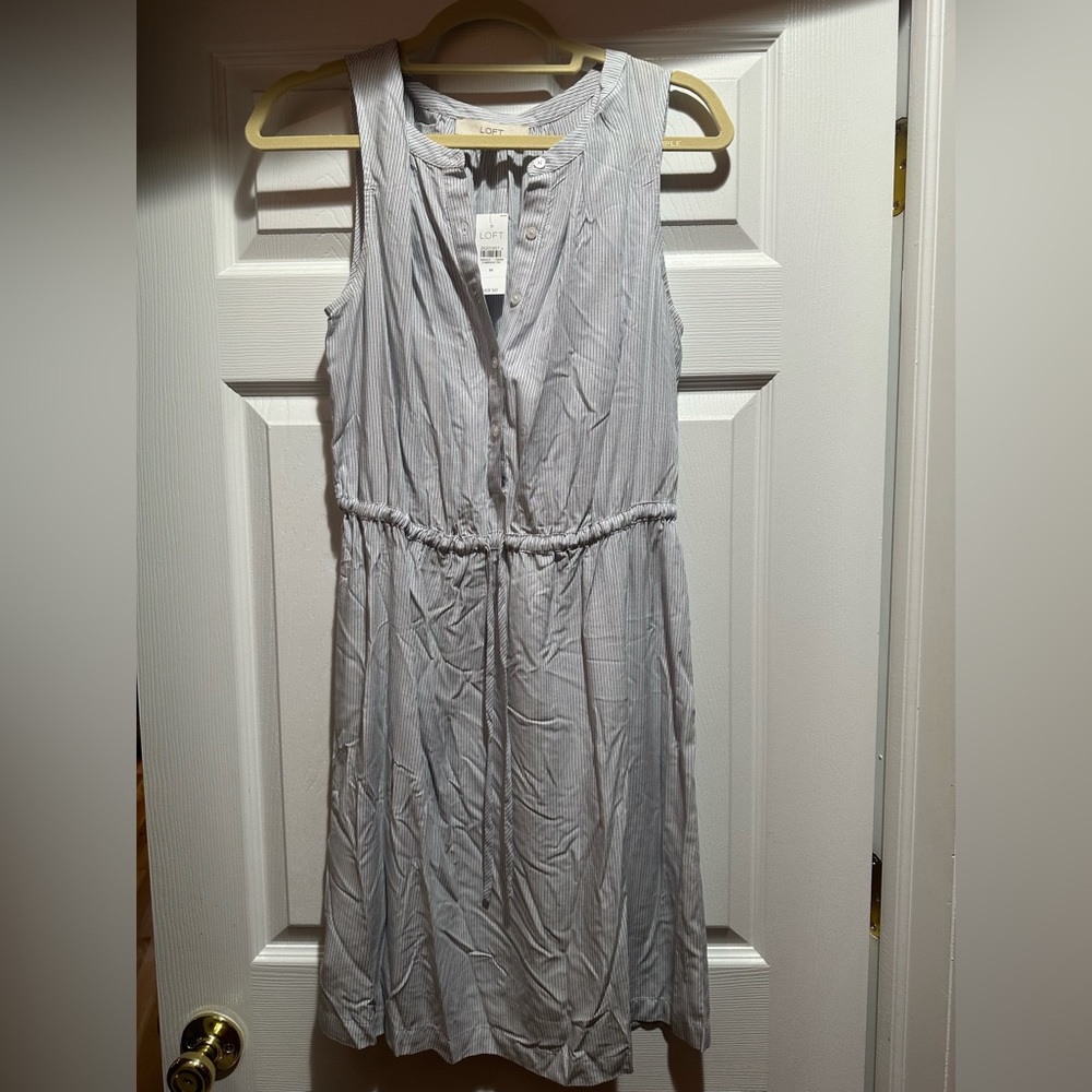 NWT- Pinstripe Loft Dress